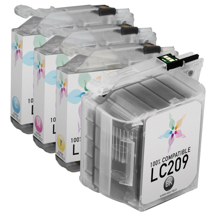 Cost Saving 4 Cartridge Set For Brother LC209 LC205 Ink 123inkjets   48689.brother Compatible Ink 4 Pack Lc209set 4 