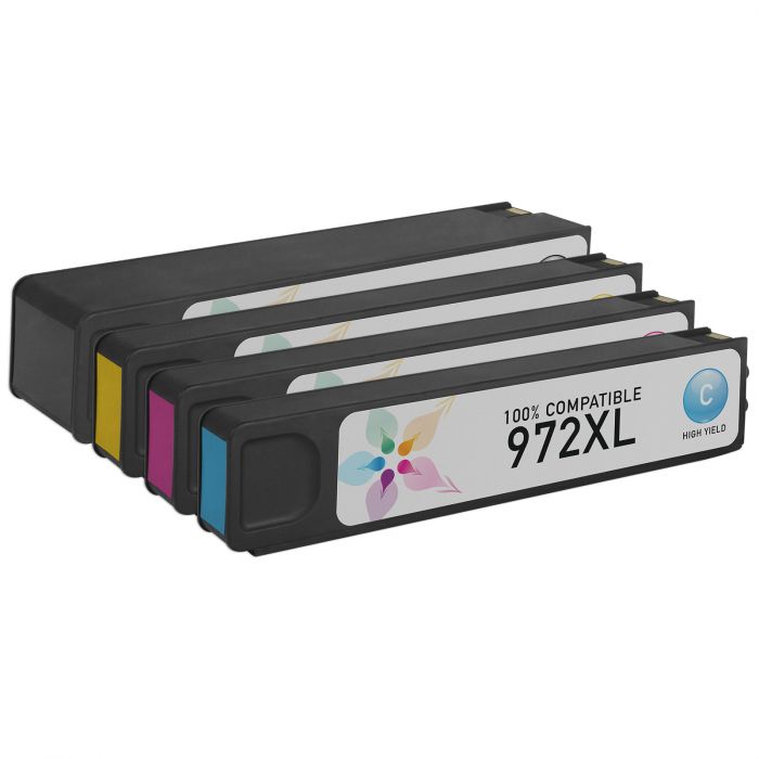 Compatible Brand High Yield Ink Cartridges For HP 972X Bulk Set Of 4 ...