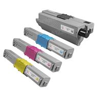 Compatible Okidata Type C17 Set of 4 Toners: Bk, C, M, Y