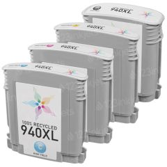 Bulk Set of 4 Ink Cartridges for HP 940XL