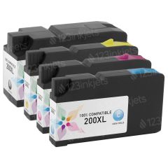 Bulk Set of 4 Inks for Lexmark 200XL