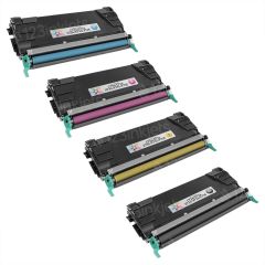 Remanufactured Lexmark C522, (Bk, C, M, Y) Toner Cartridges