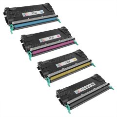 Remanufactured Lexmark C748, HY (Bk, C, M, Y) Toner Cartridges