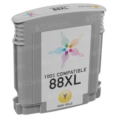 Remanufactured High Yield Yellow Ink for HP 88XL