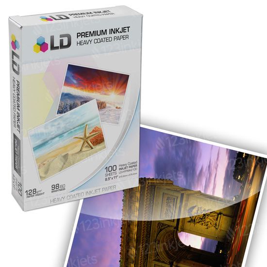 LD Glossy Inkjet Photo Paper, Resin Coated, 8.5x11, 20 pack - 123inkjets